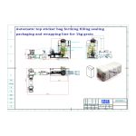 کیسه ته تخت خودکار با کیسه برچسب بالا تشکیل خط بسته بندی بسته بندی مهر و موم پر کننده توسط مشتری ما سفارش داده می شود