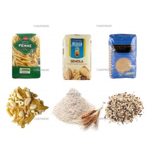 کیسه های ته تخت خودکار تشکیل دهنده بسته بندی برچسب زدن پرکننده برای غلات